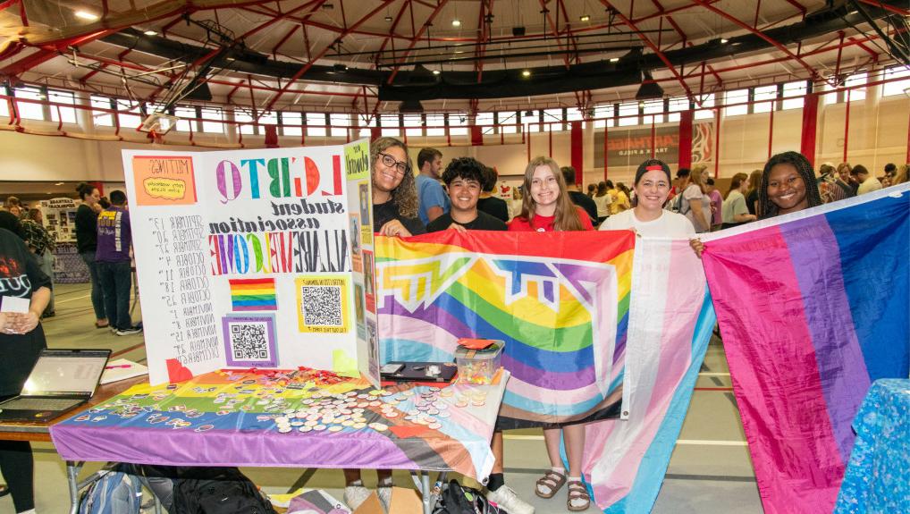 LGBTQ Student Association members at the org fair.