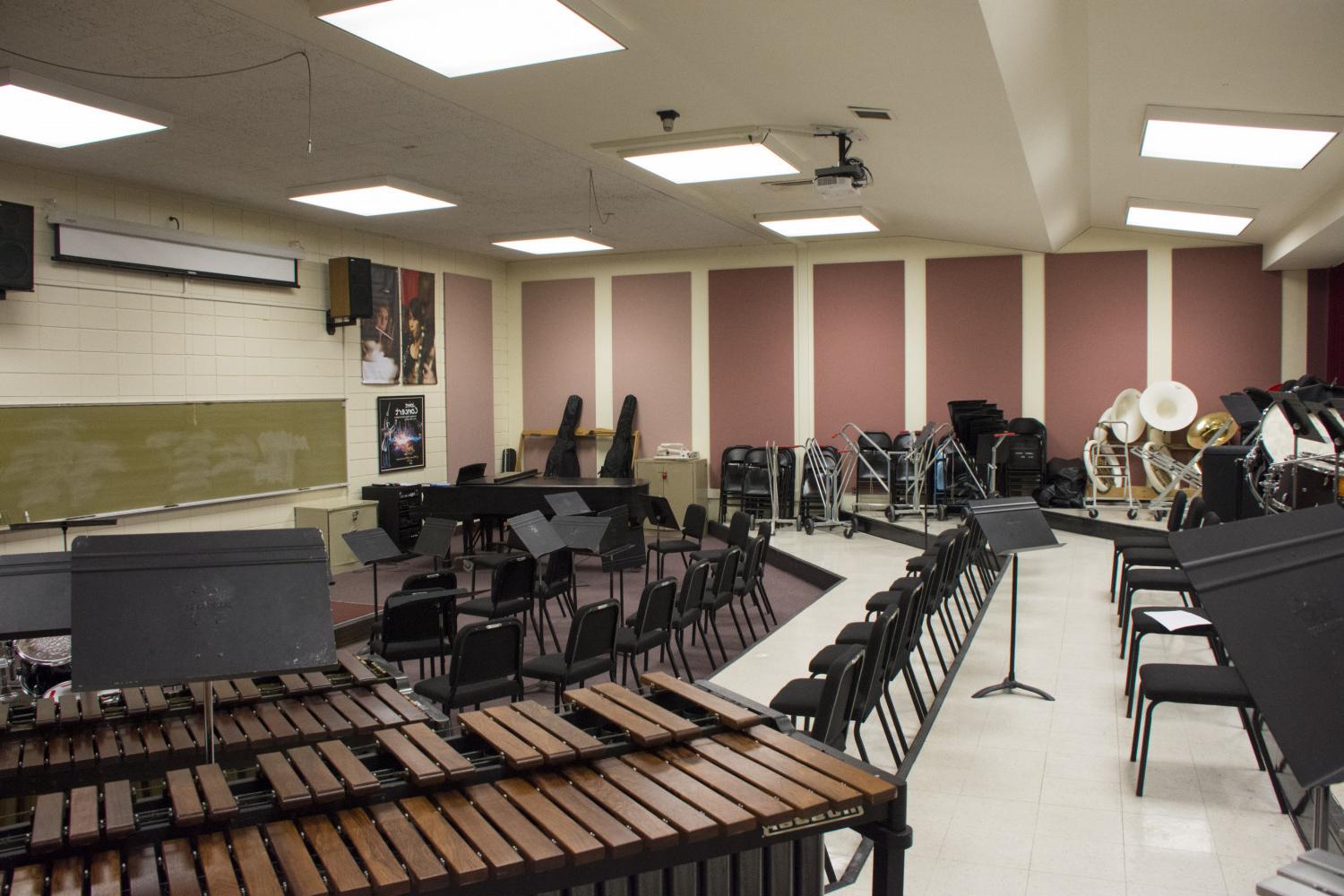 博彩网址大全有两个大的合奏排练室，用于声乐和器乐节目 ...